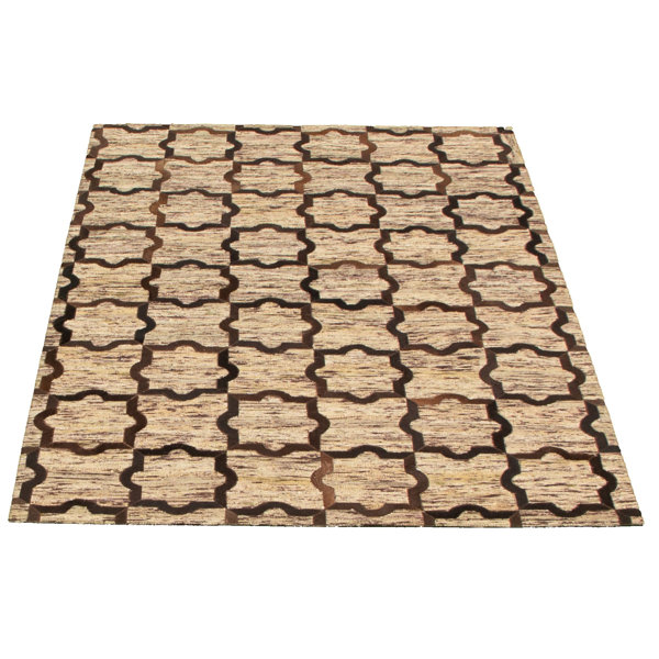Red Barrel Studio® Cowhide Geometric Rug Wayfair